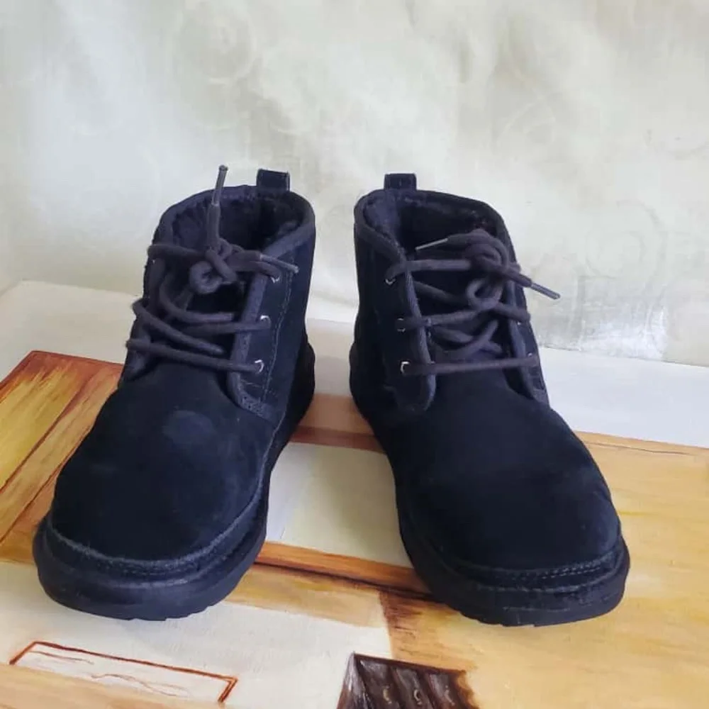 UGG Black Classic Ankle Mini Boots Size 6.